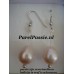 Pareloorbellen lang 12x 14mm grote zoetwaterparels, zilver 925 verwisselbaar  y