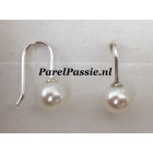 Cultivé pareloorbellen strak tijdloze 7-7,2mm zilver modern AAA kwaliteit  y
