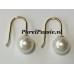 Gouden pareloorbellen cultivé gekweekte parels 8,5-8,6mm oorhaken hangers14k ..