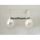 Pareloorbellen witgoud AAA hoge kwaliteit zoetwater 14k 585  y