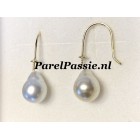 Zuidzee pareloorbellen unieke fijne zoutwaterparels goud 14k 585 y