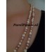 Parelketting 6-7-8mm  zoetwaterparels paars/perzik/wit ca. 140 cm  y