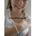 Parelset perzik roze parelketting armband oorknoppen 7-8mm  y