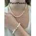 Akoya parelketting 43cm en parelarmband zoutwater  ronde 7 - 8mm witgoud JKa opmaat service  y.