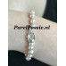 Roze parel set collier armband 7mm -7,5 mm prachtig luster glans modern slot zilver y
