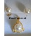Ronde parels set AAA top kwaliteit hanger oorbellen zoetwater wit 8-9mm zilver verguld y
