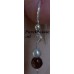 fine Parelset wit ketting armband, oorbellen 4- 5mm 44cm +18cm granaatjes zilver y