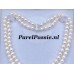 Verkocht Dubbele parelketting * collier zoetwaterparels 8 - 9mm 2-rijig 42- 45cm