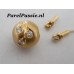 Gouden sluiting 9mm met 5 briljanten insteek bolslot 18 karaats zware uitvoering  y.