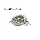 Modern * slot voor parelketting zilver rhodium 925 1x 2cm y-