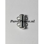 Zilveren slotje voor 2 rijige parelarmband of parelketting 925