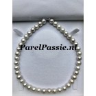 Lichtgrijs parelsnoer zoetwater los 10mm 40cm losse parels op tijdelijk draad  y