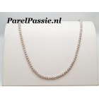 Grijze pareltjes zoetwater  4 mm - 4,5mm los geregen knopen als optie  y