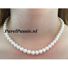 Parelsnoer zoetwaterparels wit 7 mm echte parels alleen streng losse parels knopen als optie y