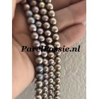 Fijne parels snoer zoetwater donker roze exclusieve kleur 5mm  y