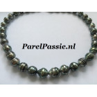 Tahiti parelsnoer grijs 9 mm - 12mm zoutwater parels  y