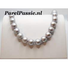 Parelsnoer barok enorm grote edison zoetwaterparels grijs knopen als optie  y