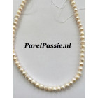 Wit parelsnoer 7mm - 8 mm zoetwater losse parels 37 cm  y