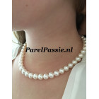Verkocht Parelsnoer * top kwalliteit AAA rond groot 9-10mm zoetwater y