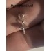 Hanger zonder parel oog, kap 8mm bloem met pin zilver 925 y+
