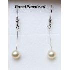 Pareloorbellen Japanse Akoya zoutwater  7mm zilver modern y0