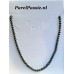 Akoya parelsnoer cultivé zoutwaterparels 5 mm tot 5.5mm zwart iets pauw groen kleinere  y- 