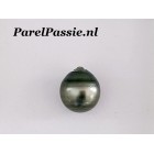 Tahitiparel zwart grijs groen druppel zoutwater 13mm x 15mm ..