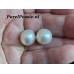 Zuidzeeparel Australische witte barok rond 12mm - 13.2mm zoutwater 2 st mooi voor in collier y0