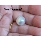 Zuidzee parel Australische prachtig wit 13.3 x 13.6mm zoutwater past op ring of hanger y0