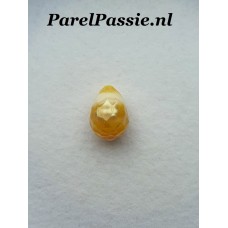 Zuidzeeparel zoutwaterparel 9mm x 11mm facet geslepen druppel geboord afgeprijsd  y