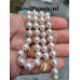 Barok zoutwaterparels ketting collier 7.5 - 8mm 45cm  y