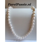 Barok zoutwaterparels ketting collier 7.5 - 8mm 45cm  y