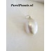 Grote witte parelhanger heel grote zoetwaterparel barok topje ca. 13,5mm x 19mm zilver y-