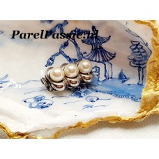 Zilveren parelslot voor 3 rijige parelarmband of parelketting 925 stevig 