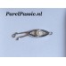 Witgouden slot met parel 4mm schitterend voor parelketting  parelsnoer y.